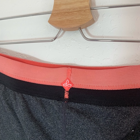 Prana Booty Shorts in Steel grey with Coral accent - Picture 3 of 3